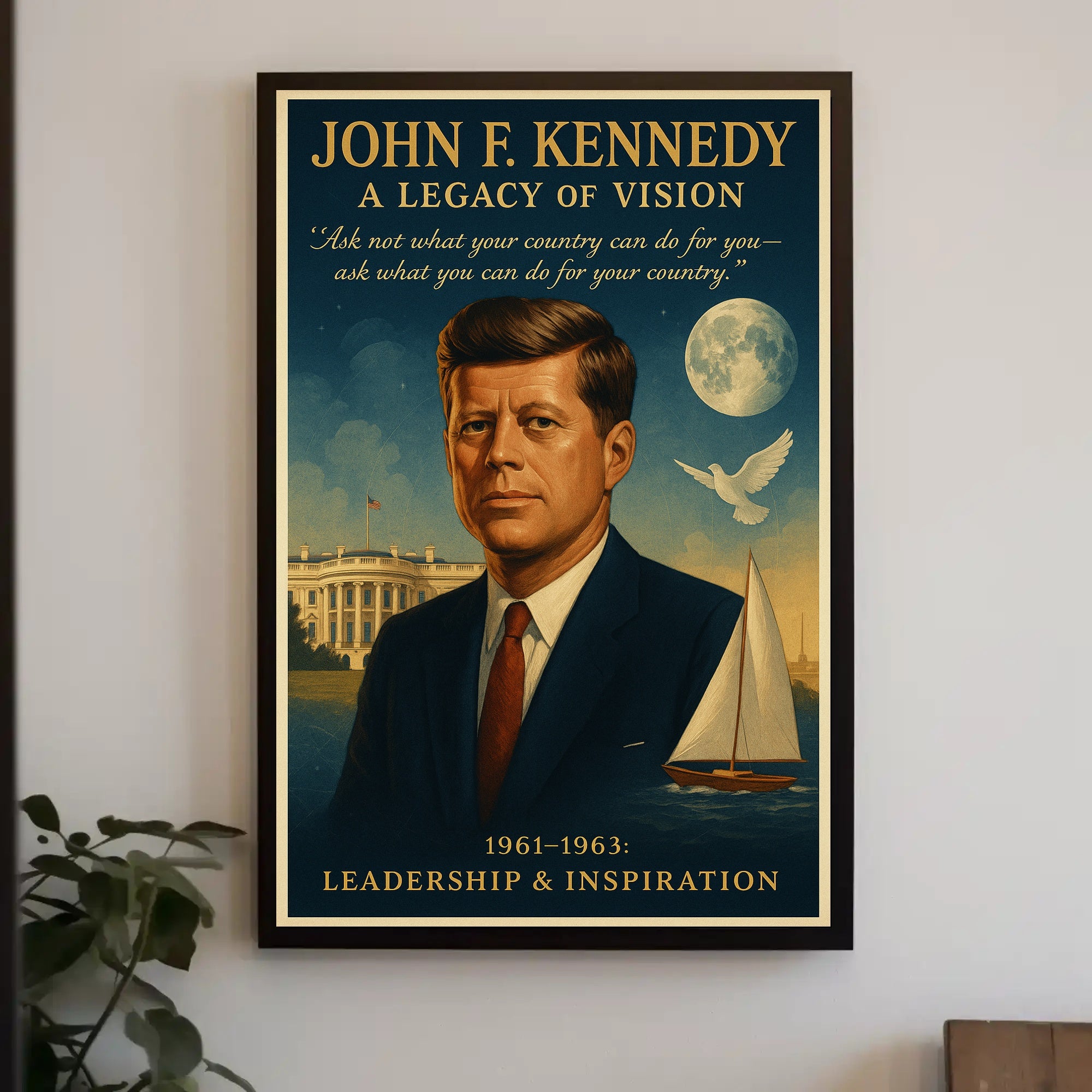 John F. Kennedy A Legacy of Vision Poster PosterGoat
