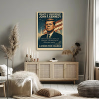 John F. Kennedy Legacy of Leadership Poster PosterGoat