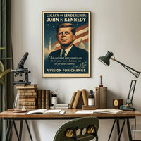 John F. Kennedy Legacy of Leadership Poster PosterGoat