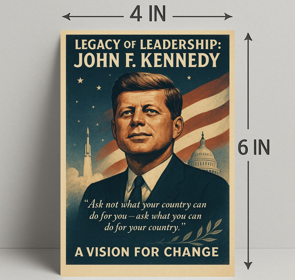 John F. Kennedy Legacy of Leadership Poster PosterGoat