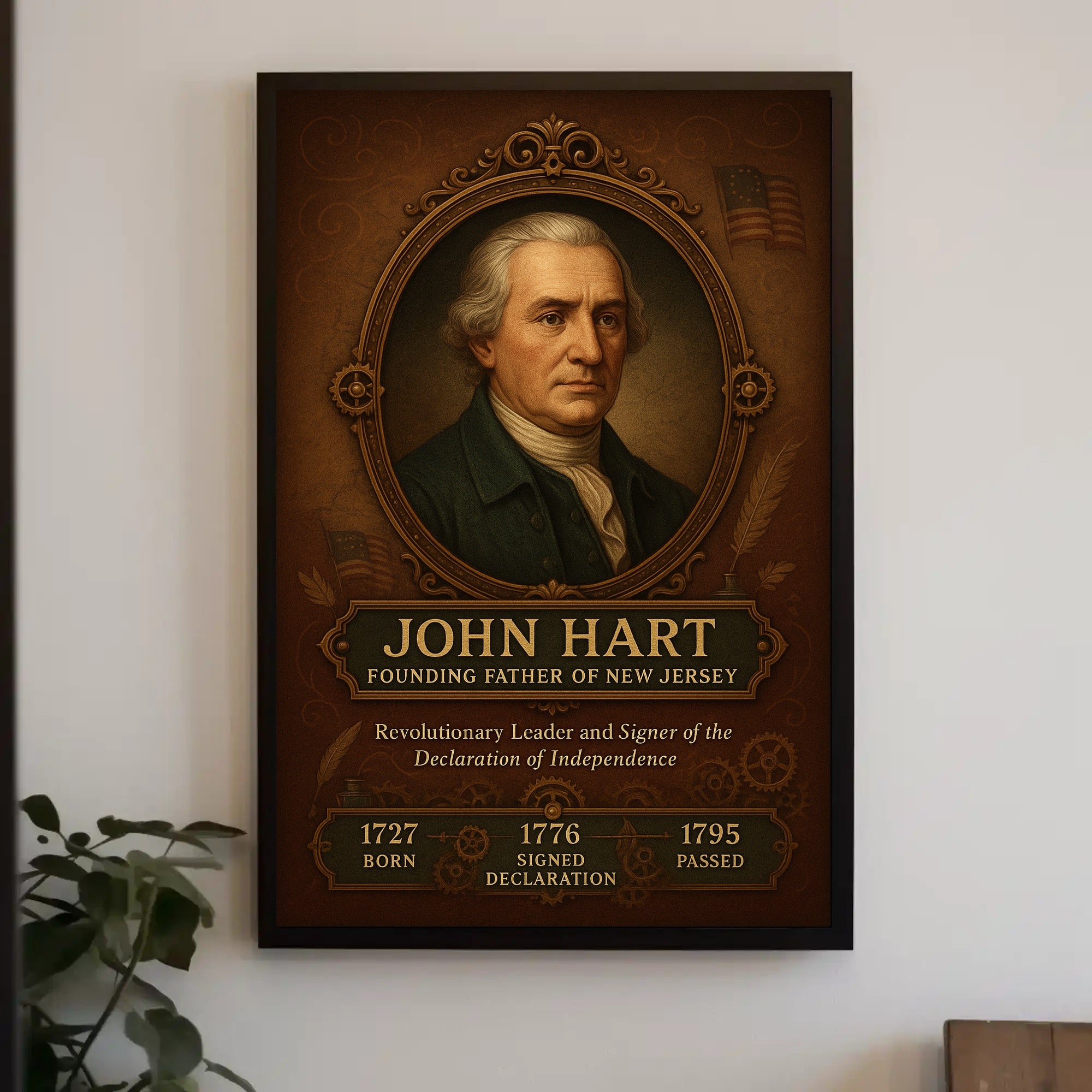 John Hart Founding Father of New Jersey Poster PosterGoat