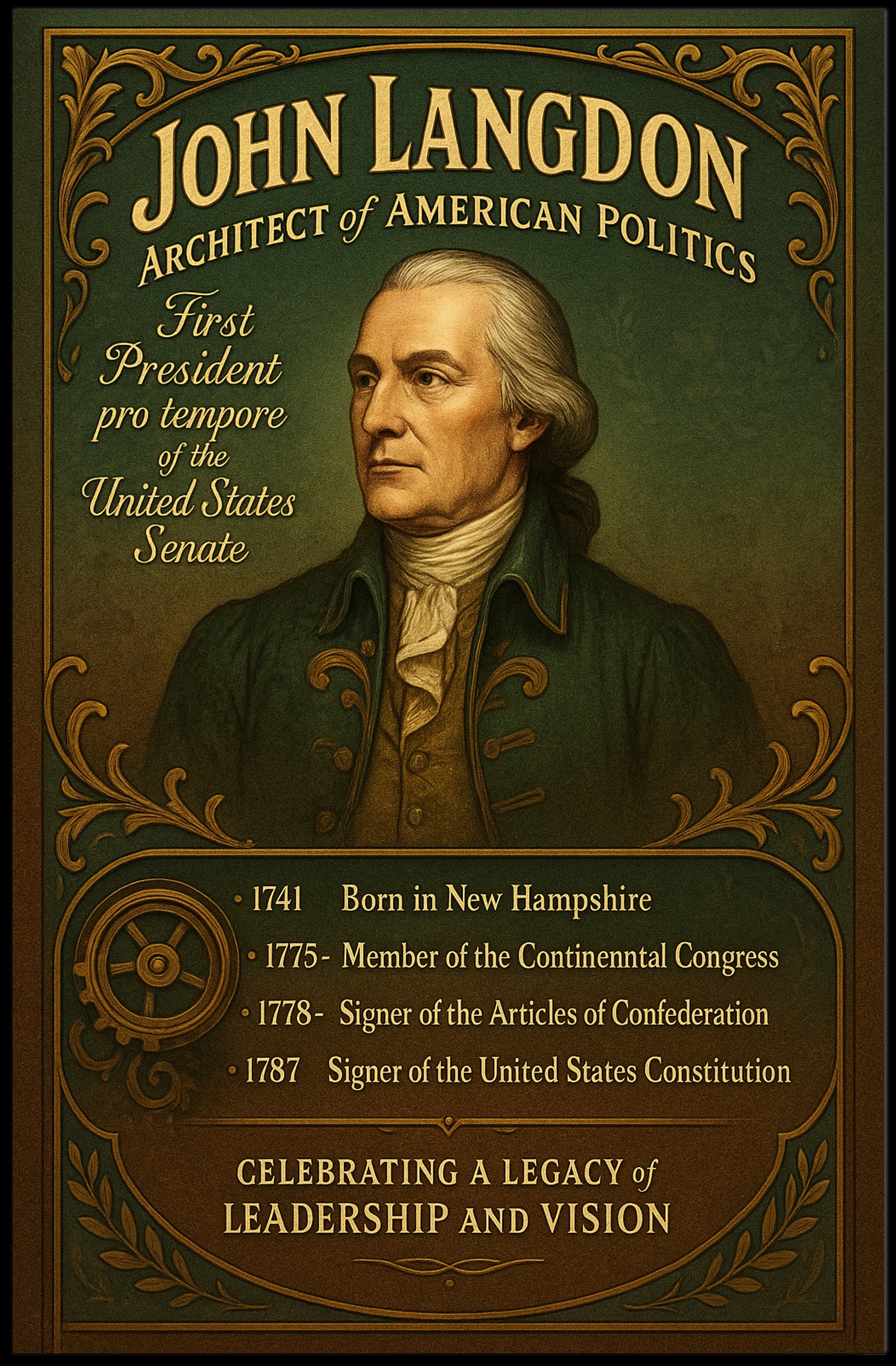 John Langdon Architect of American Politics Poster PosterGoat