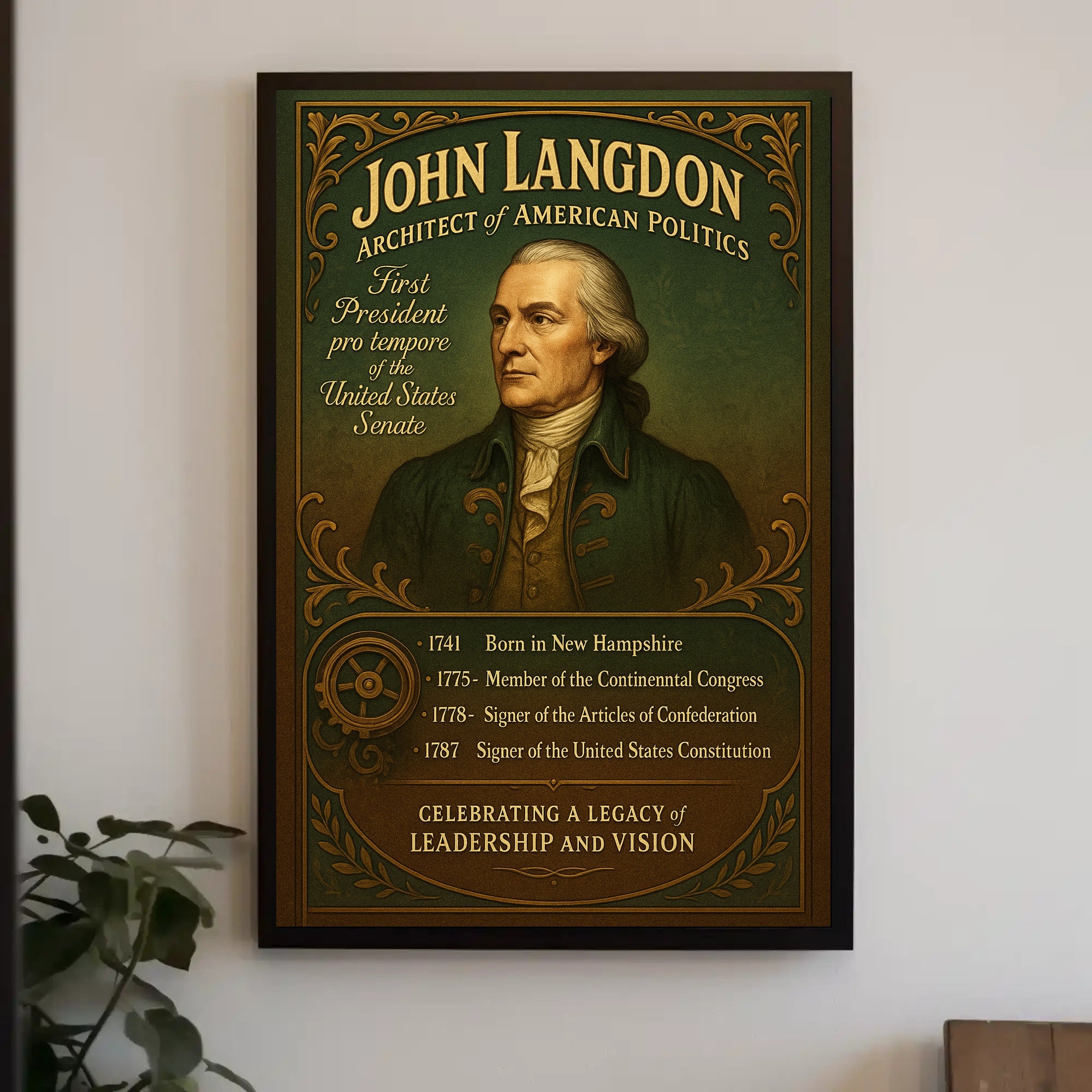John Langdon Architect of American Politics Poster PosterGoat