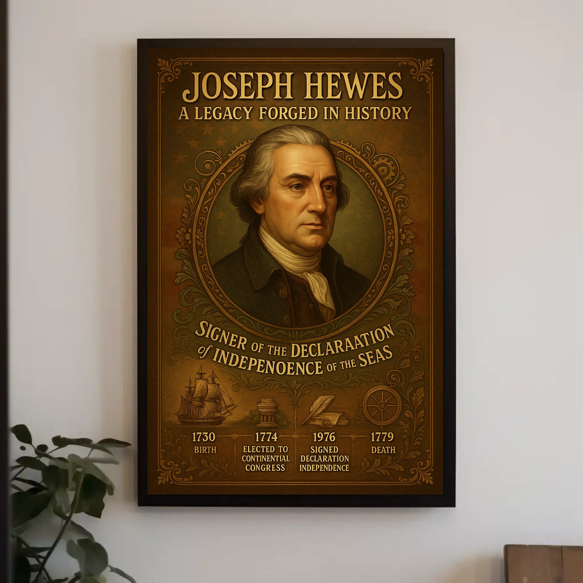 Joseph Hewes A Legacy Forged in History Poster PosterGoat