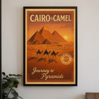 Journey to Pyramids Vintage Travel Poster PosterGoat