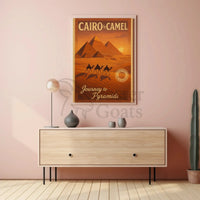 Journey to Pyramids Vintage Travel Poster PosterGoat