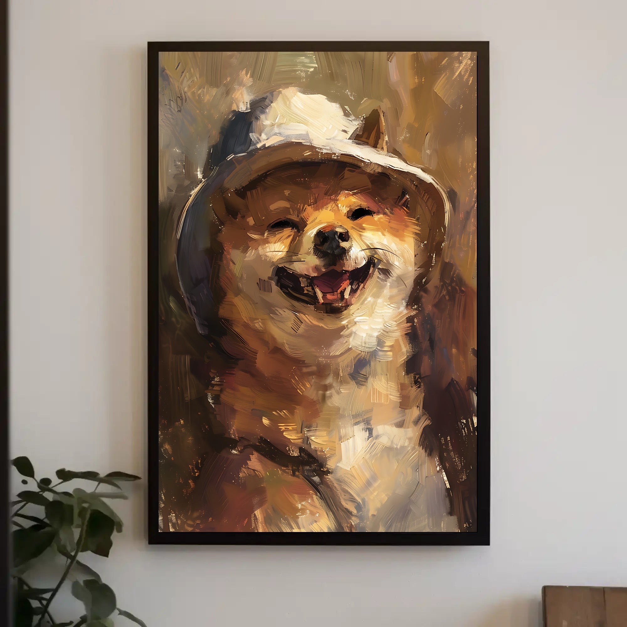 Joyful Shiba Inu Bucket Hat Animal Poster PosterGoat