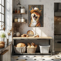 Joyful Shiba Inu in Fedora - Animal Poster PosterGoat