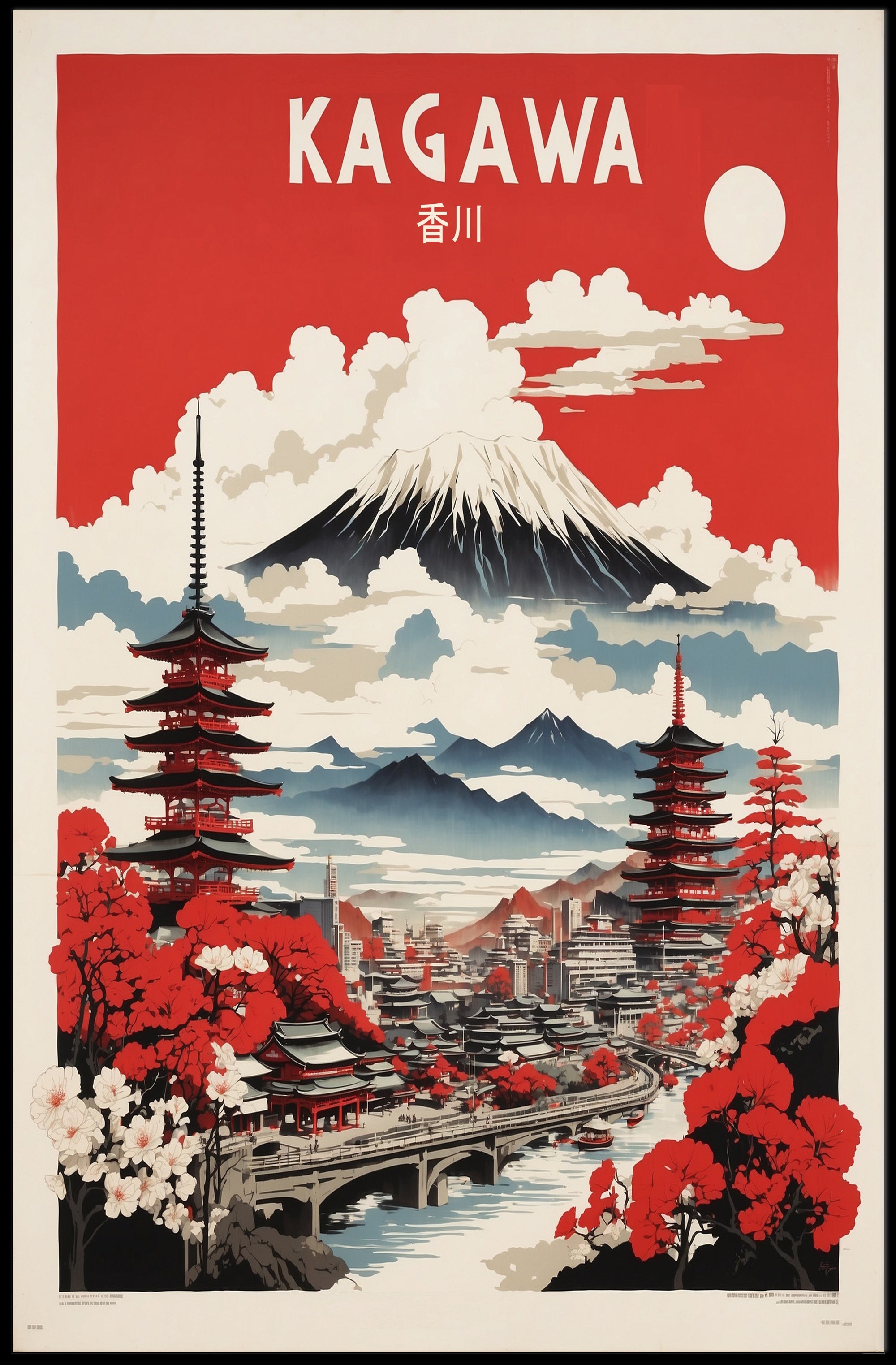 Kagawa Japan Travel Poster PosterGoat