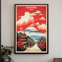 Kagoshima's Vibrant Scenic Beauty Travel Poster PosterGoat