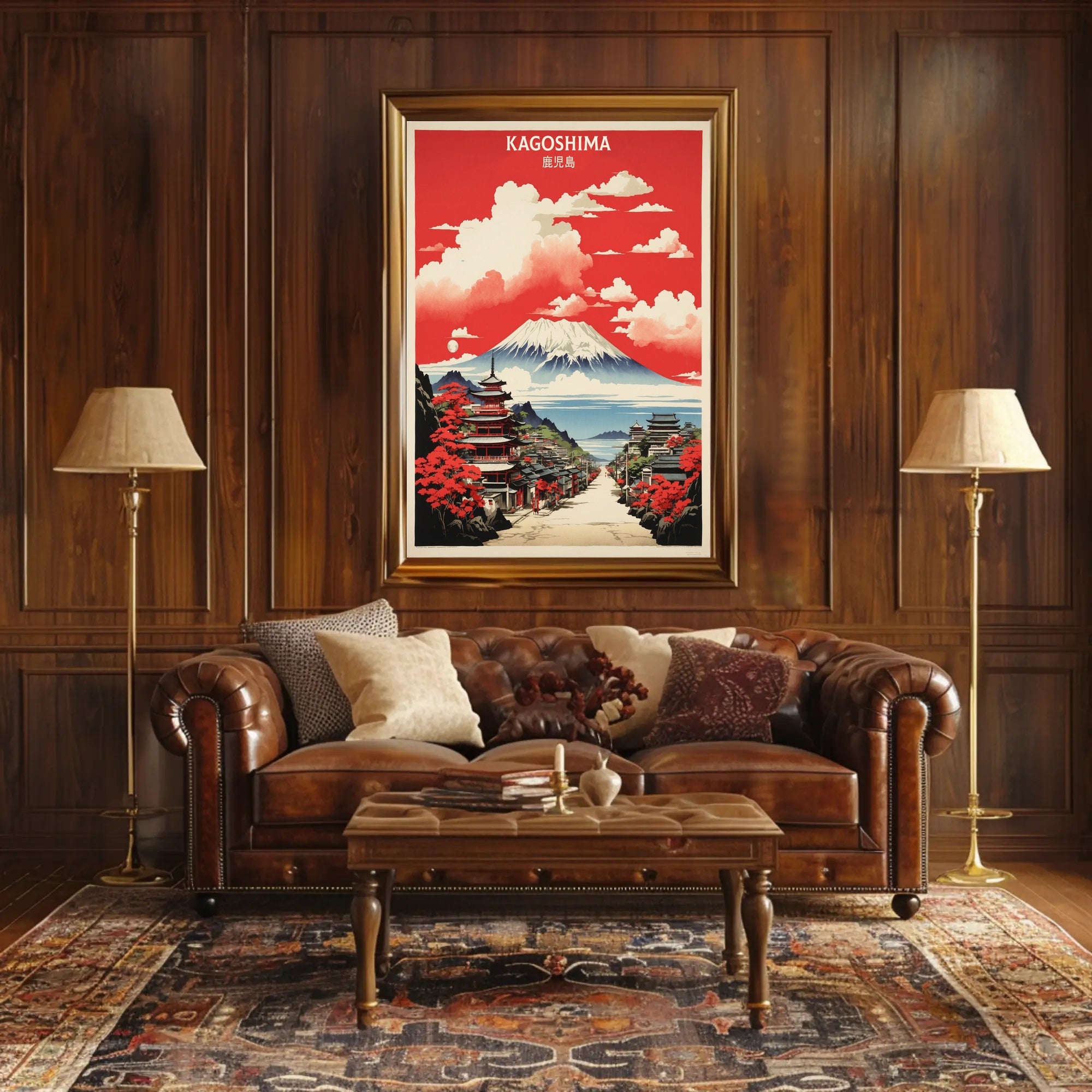 Kagoshima's Vibrant Scenic Beauty Travel Poster PosterGoat