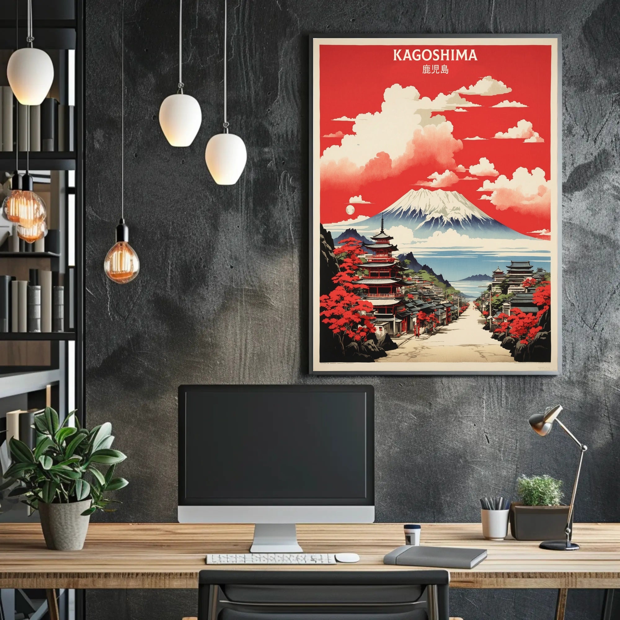 Kagoshima's Vibrant Scenic Beauty Travel Poster PosterGoat