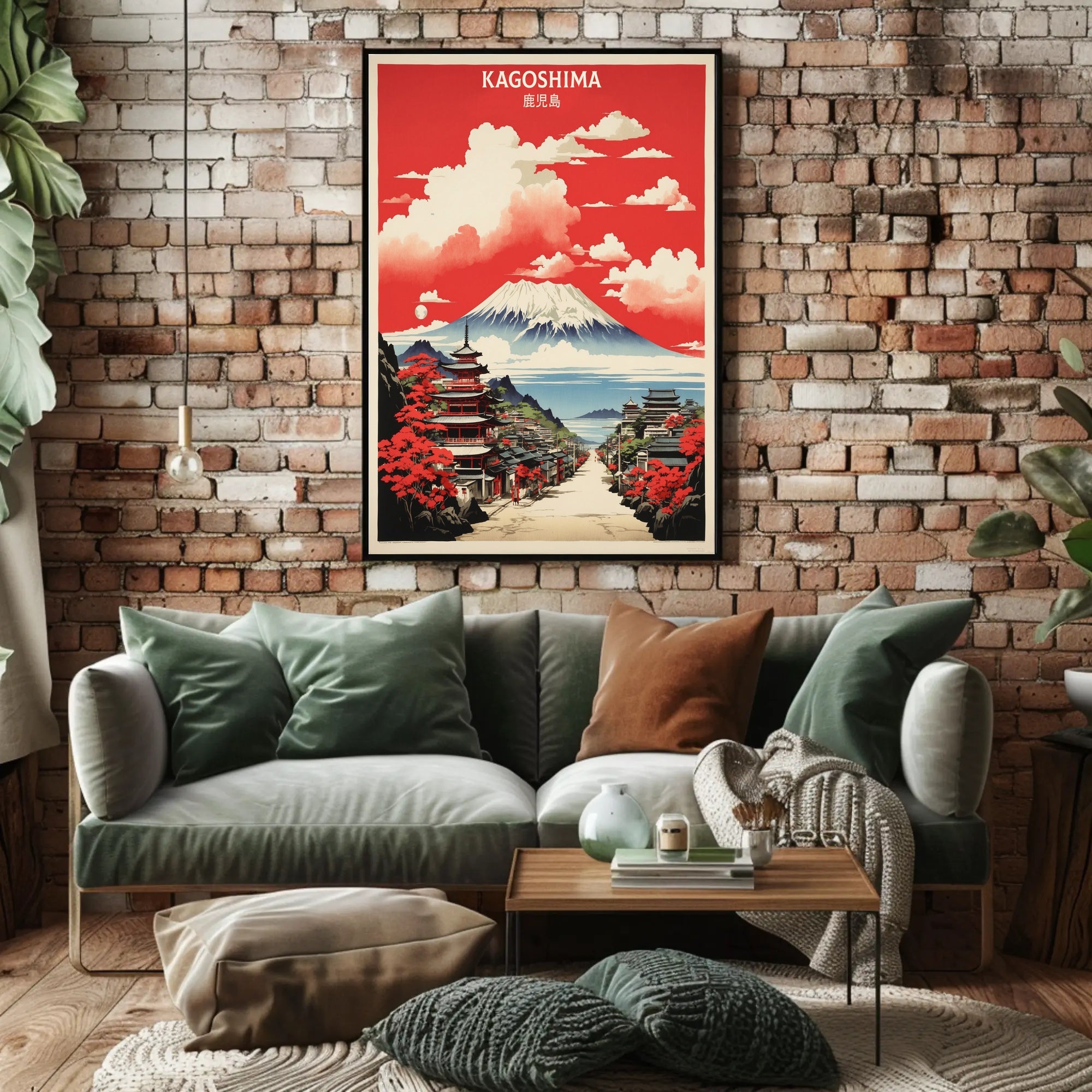 Kagoshima's Vibrant Scenic Beauty Travel Poster PosterGoat