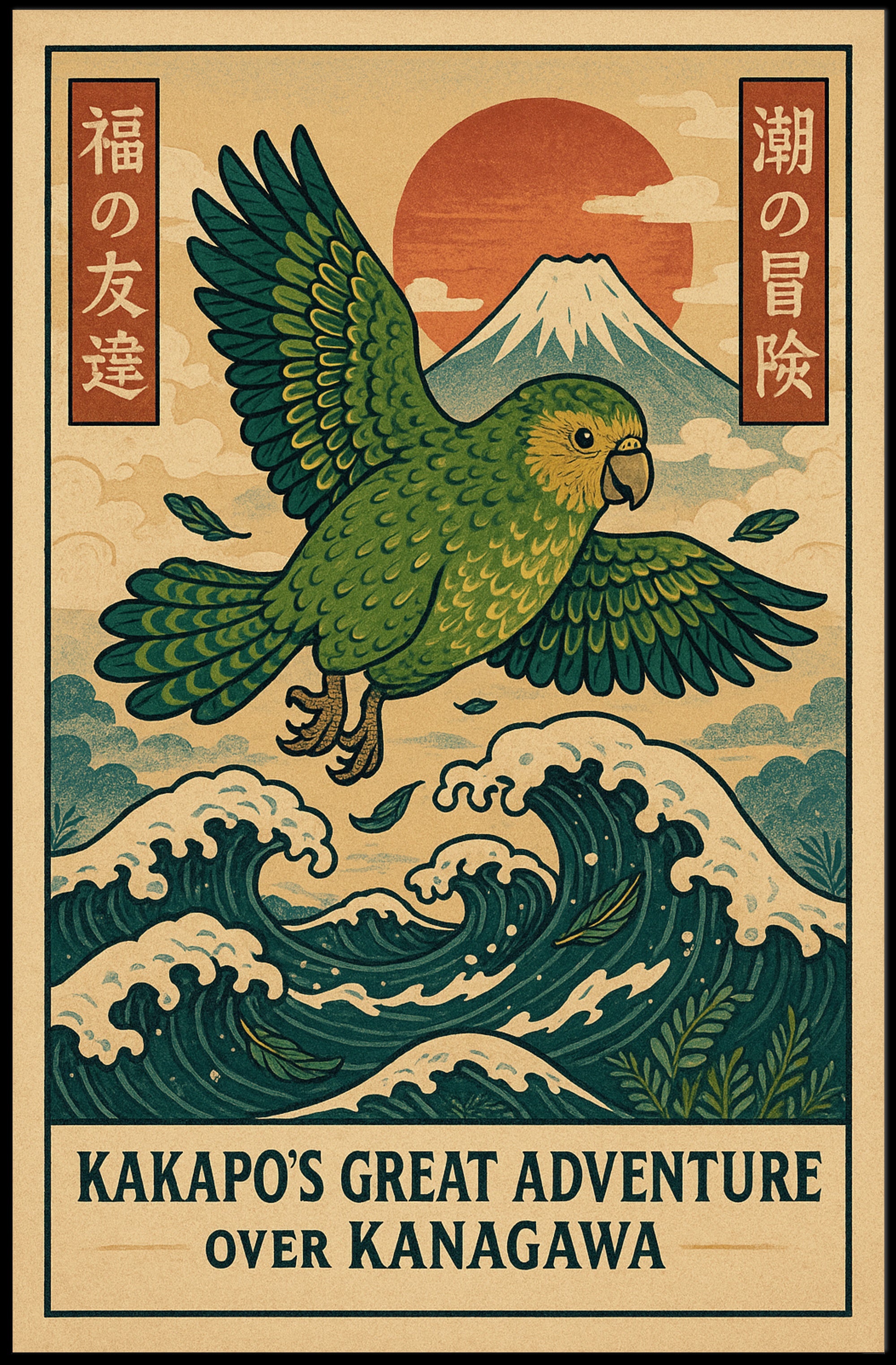 Kakapos Great Adventure Poster PosterGoat