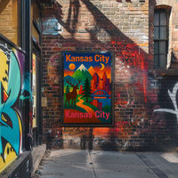Kansas City Nature Fusion Travel Poster PosterGoat