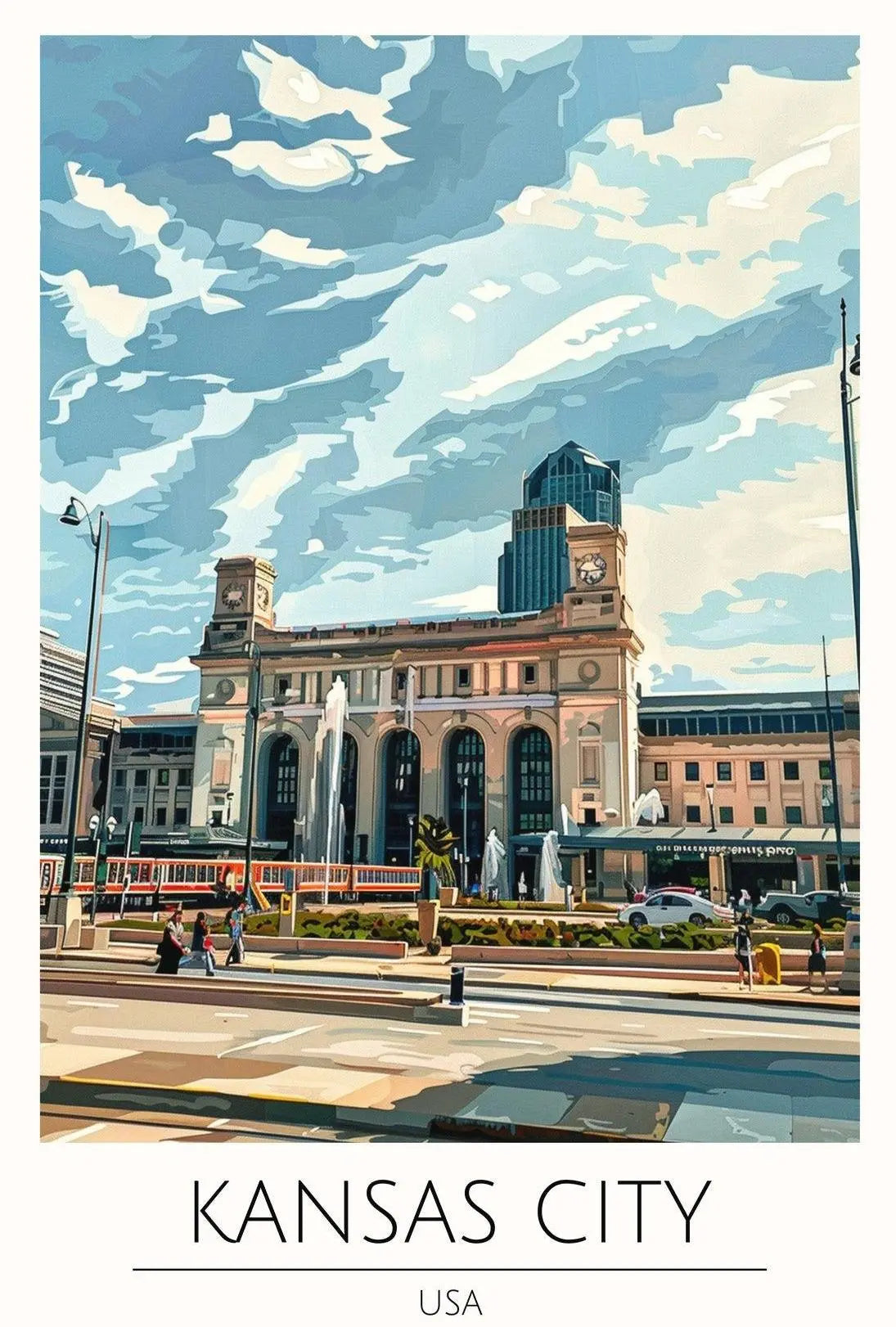 Kansas City Union Station Travel Poster PosterGoat