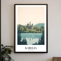 Karelia Russia Scenic Travel Landscape Poster PosterGoat