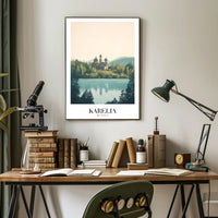 Karelia Russia Scenic Travel Landscape Poster PosterGoat