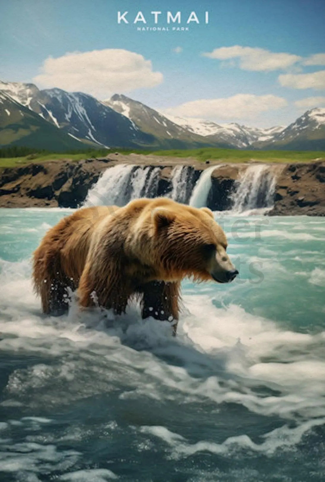 Katmai National Park Bear Adventure National Park Poster PosterGoat