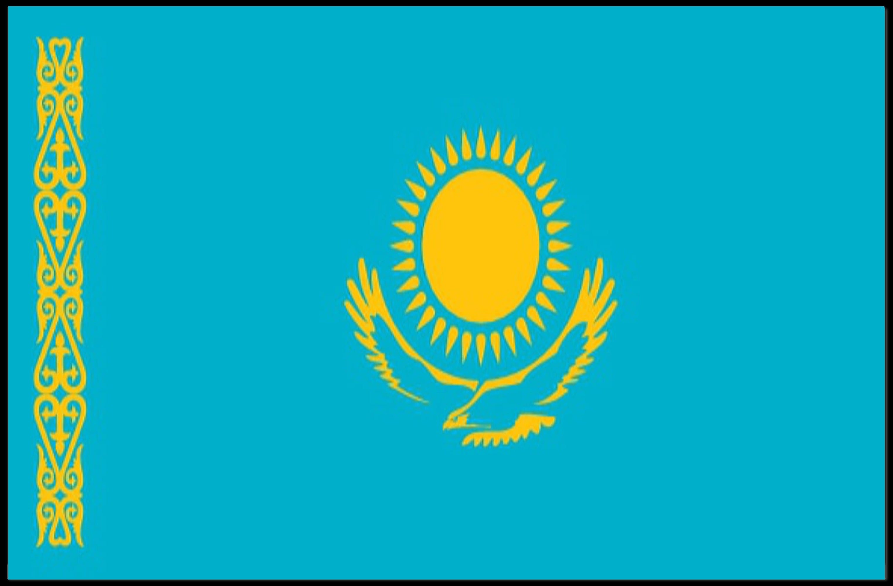 Kazakhstan National Flag Celebration Country Flag Poster PosterGoat