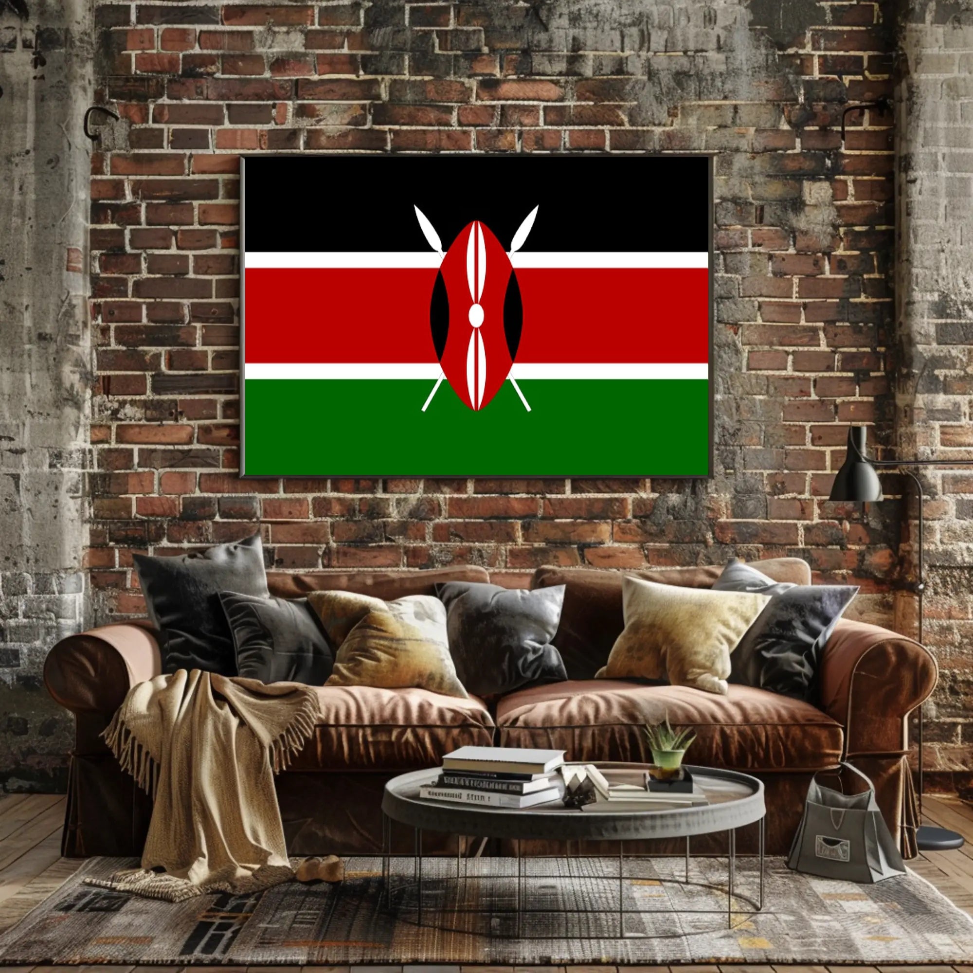 Kenya Flag Symbolic Art Cultural or Heritage Poster PosterGoat
