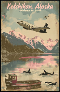 Ketchikan Alaska Adventure Travel Poster PosterGoat