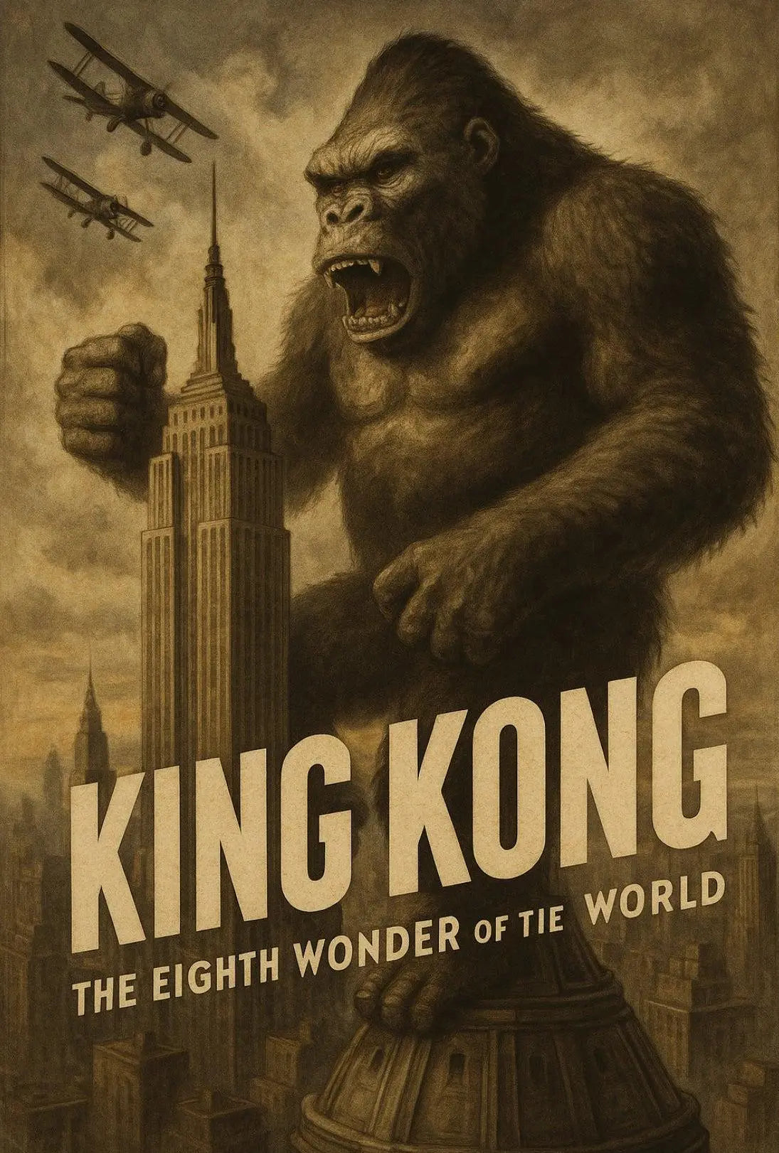 King Kong New York Vintage Pop Culture Poster PosterGoat