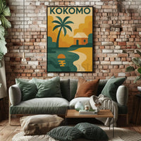 Kokomo Tropical Paradise Retro Travel Poster PosterGoat