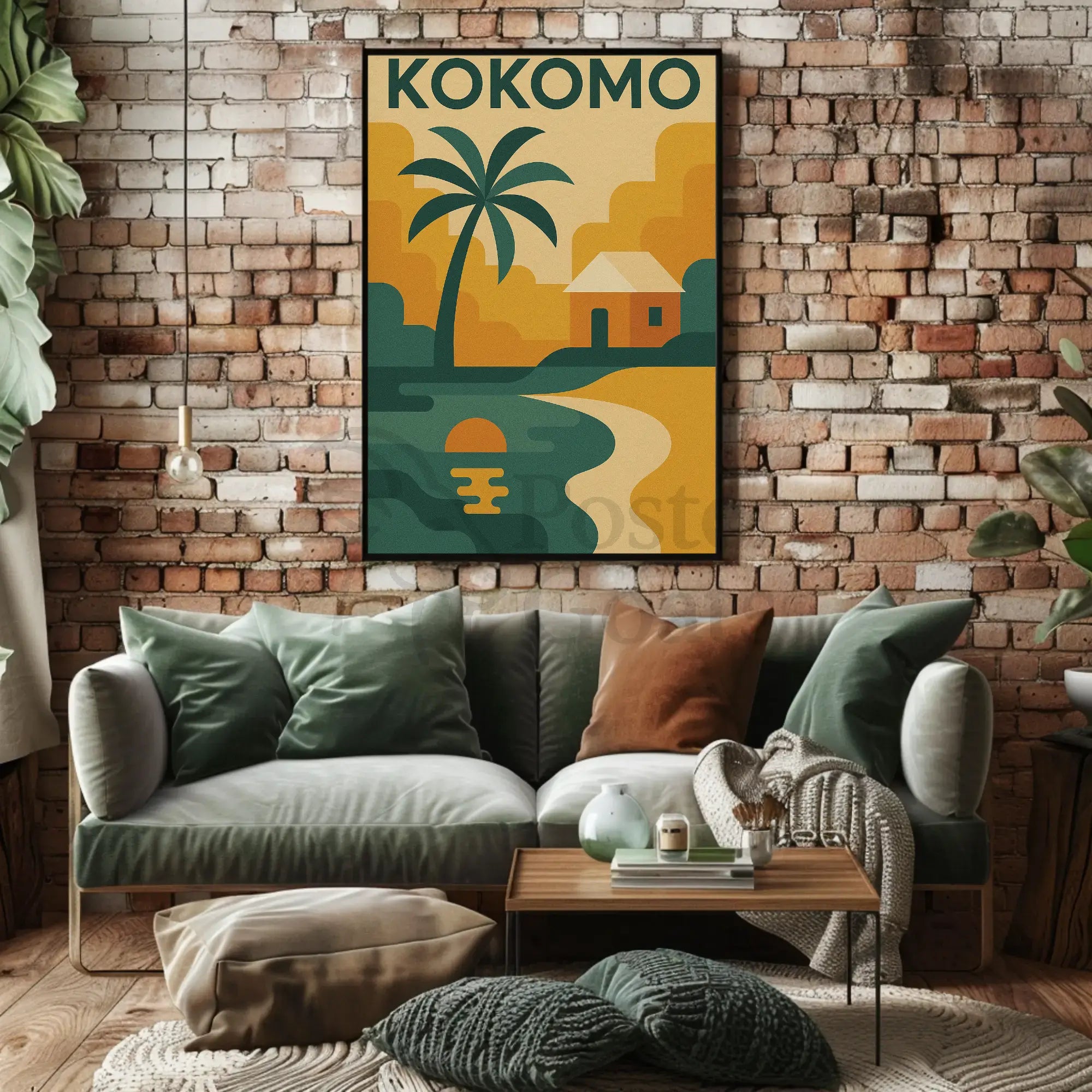 Kokomo Tropical Paradise Retro Travel Poster PosterGoat