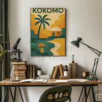Kokomo Tropical Paradise Retro Travel Poster PosterGoat