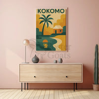 Kokomo Tropical Paradise Retro Travel Poster PosterGoat