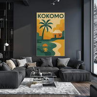 Kokomo Tropical Paradise Retro Travel Poster PosterGoat