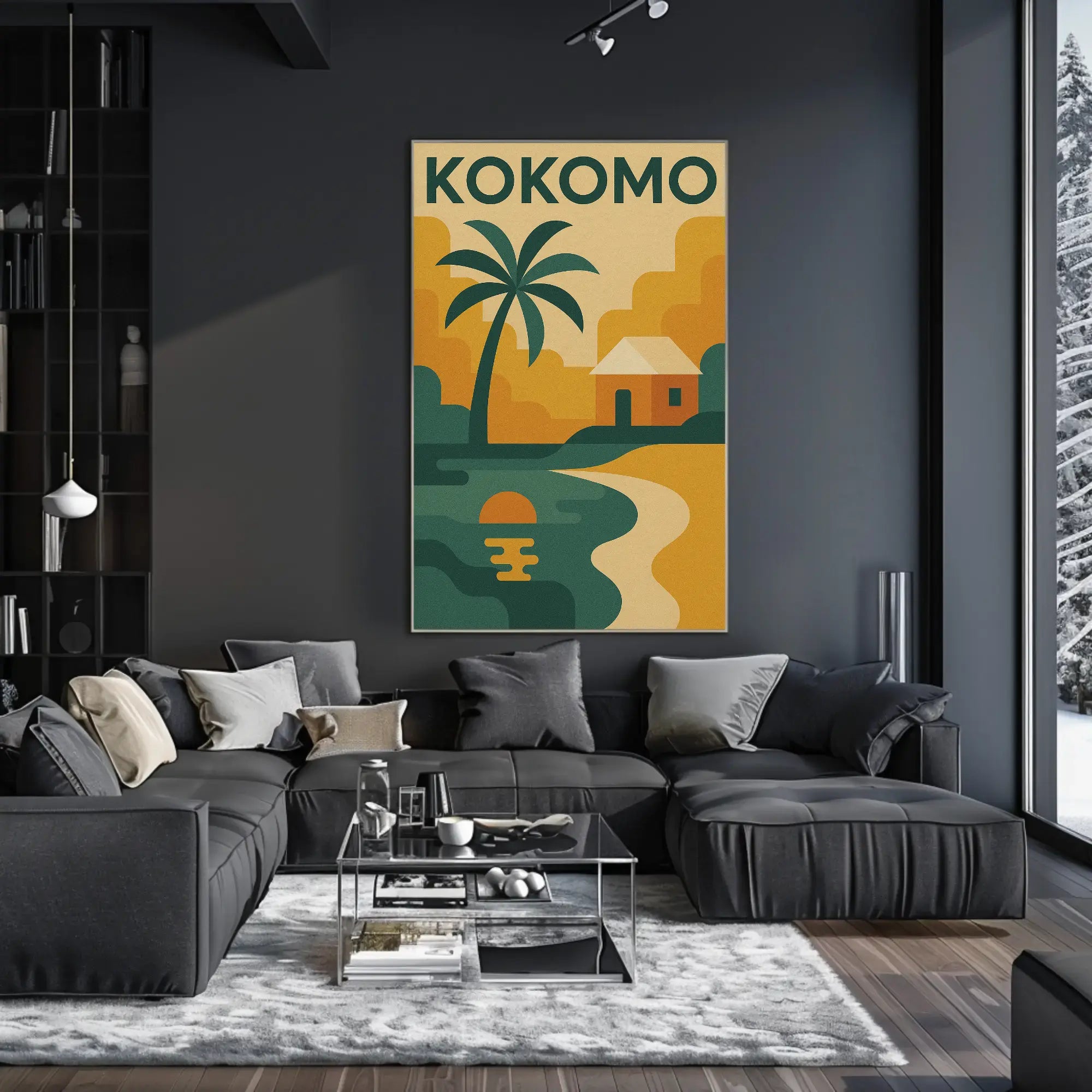 Kokomo Tropical Paradise Retro Travel Poster PosterGoat