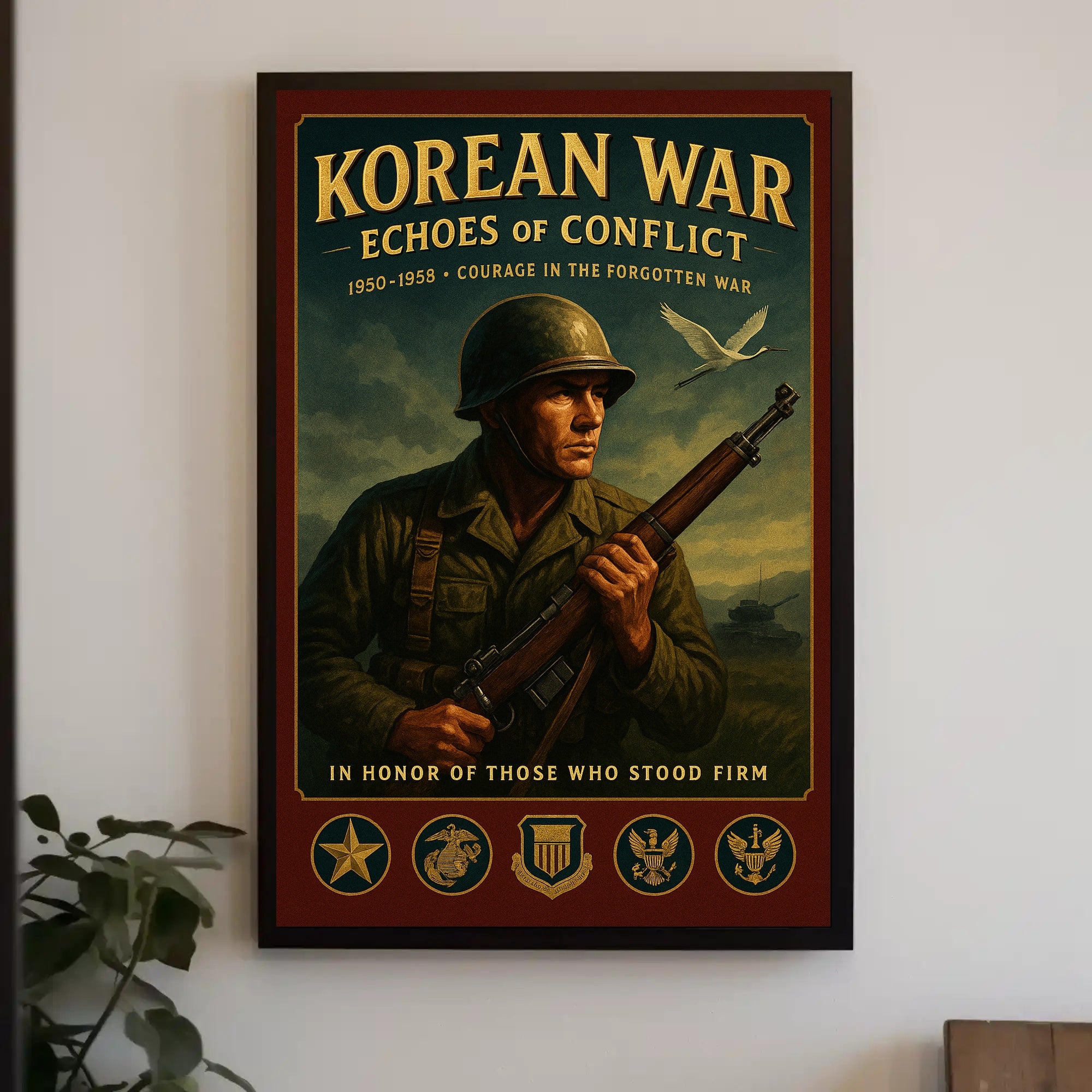 Korean War Echoes of Conflict Tribute Poster PosterGoat