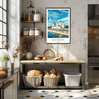 Kostroma Riverbank with Russian Church Cultural or Heritage Poster PosterGoat