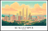 Kuala Lumpur Skyline: Vibrant Urban or Cityscape Poster PosterGoat