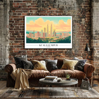 Kuala Lumpur Skyline: Vibrant Urban or Cityscape Poster PosterGoat