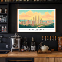 Kuala Lumpur Skyline: Vibrant Urban or Cityscape Poster PosterGoat
