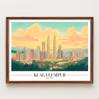 Kuala Lumpur Skyline: Vibrant Urban or Cityscape Poster PosterGoat