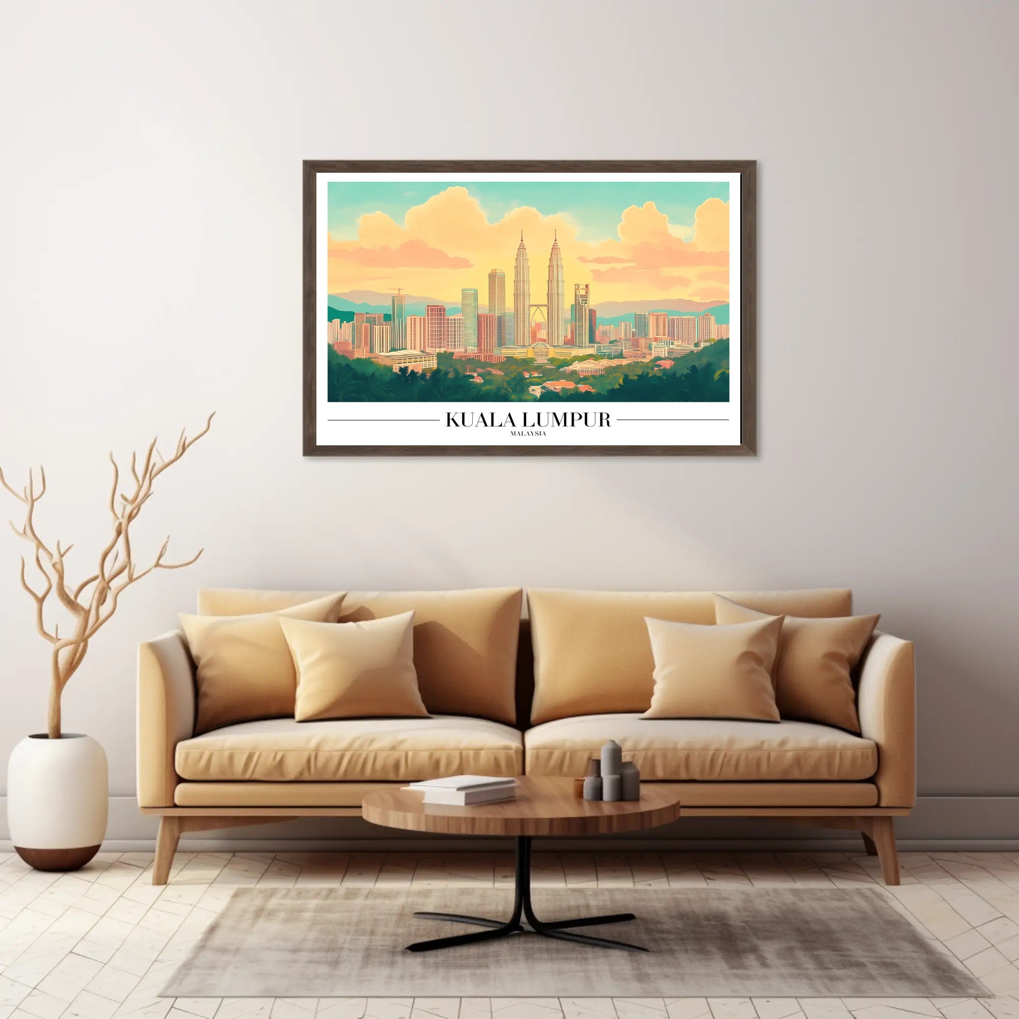 Kuala Lumpur Skyline: Vibrant Urban or Cityscape Poster PosterGoat