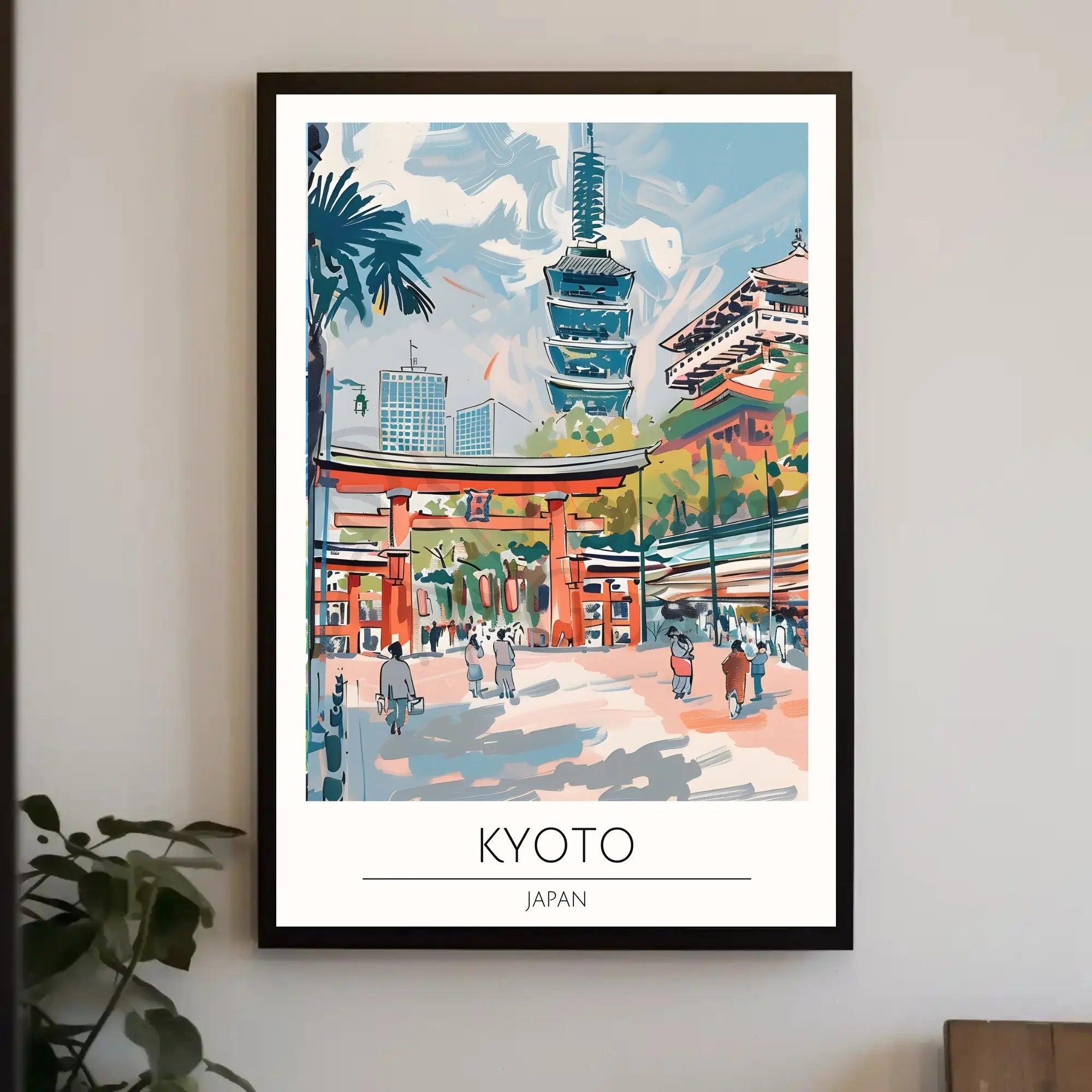 Kyoto Serenity: Impressionistic Travel Poster PosterGoat