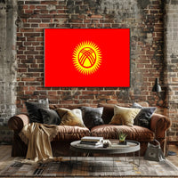 Kyrgyzstan Flag Art: National Pride Country Flag Poster PosterGoat
