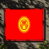 Kyrgyzstan Flag Art: National Pride Country Flag Poster PosterGoat