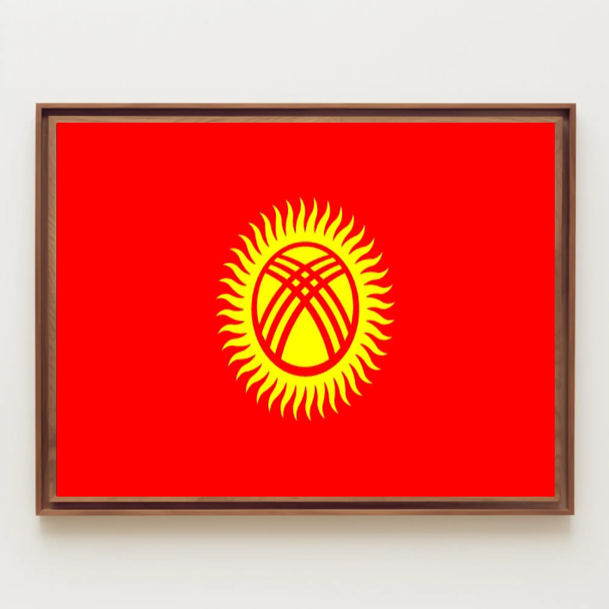 Kyrgyzstan Flag Art: National Pride Country Flag Poster PosterGoat