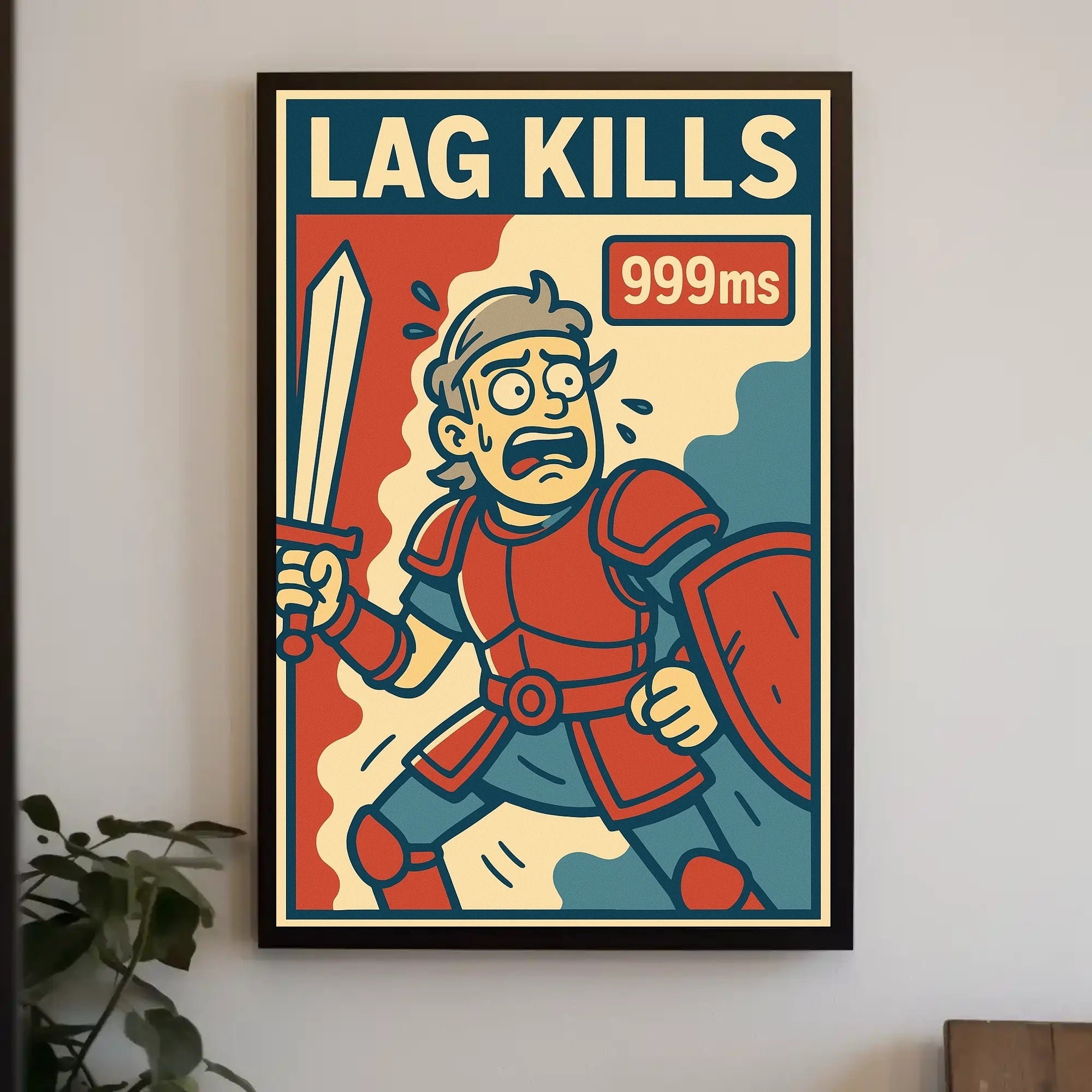LAG KILLS Retro Gamer Pop Culture Poster PosterGoat