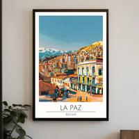 La Paz Cityscape Travel Poster PosterGoat