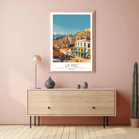 La Paz Cityscape Travel Poster PosterGoat