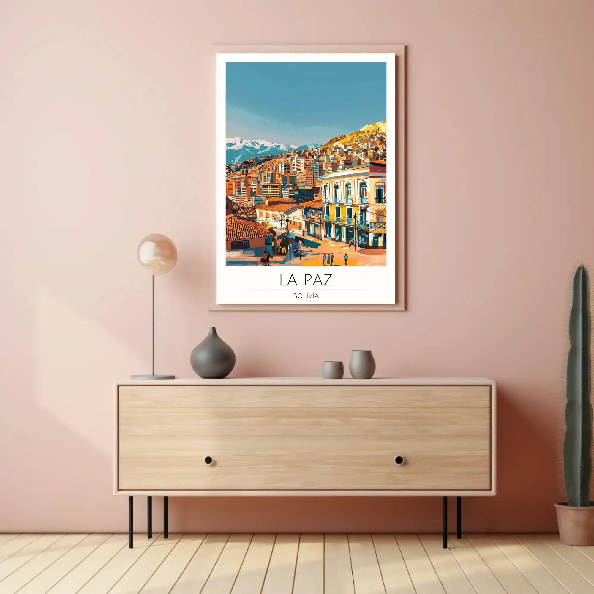 La Paz Cityscape Travel Poster PosterGoat