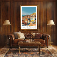 La Paz Cityscape Travel Poster PosterGoat
