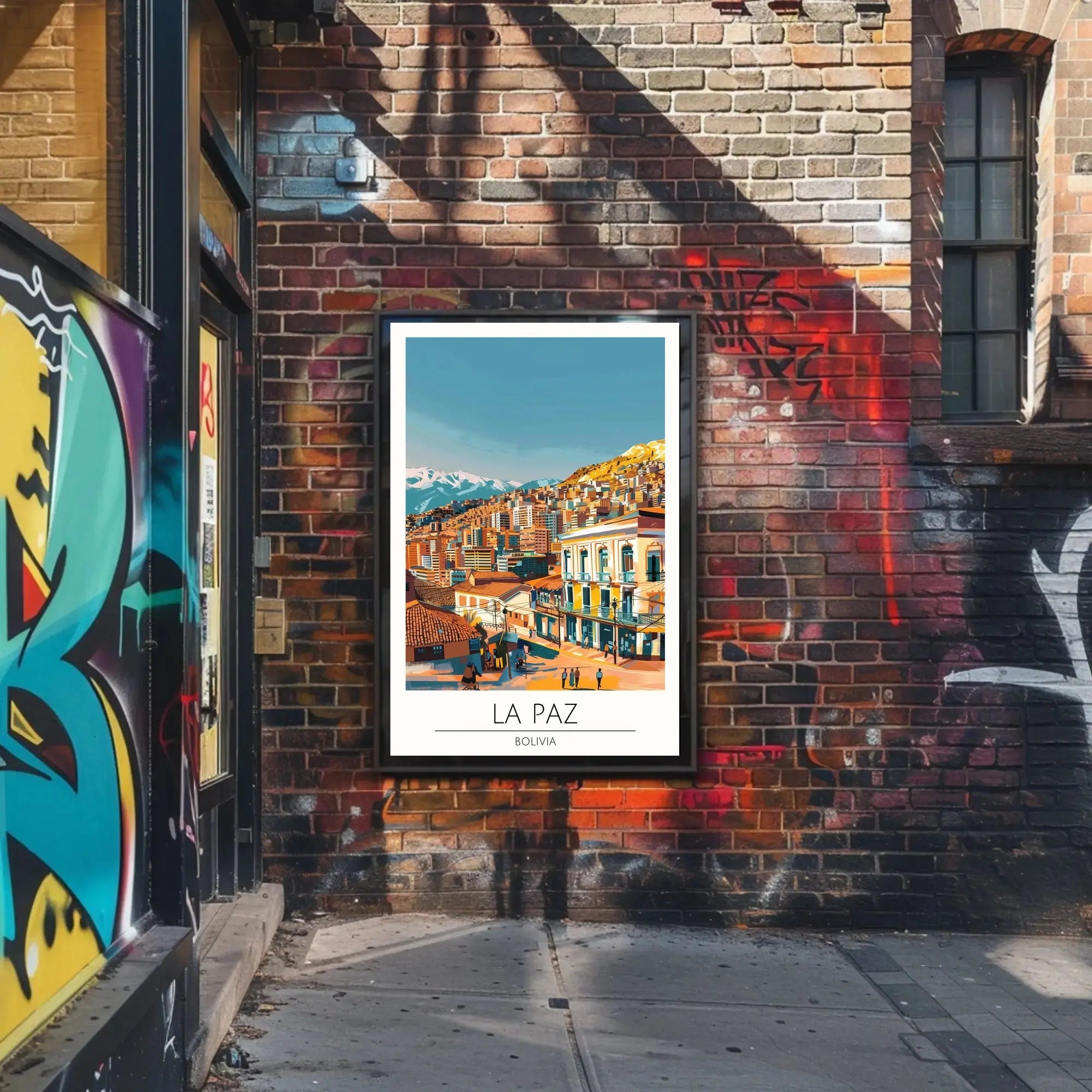 La Paz Cityscape Travel Poster PosterGoat